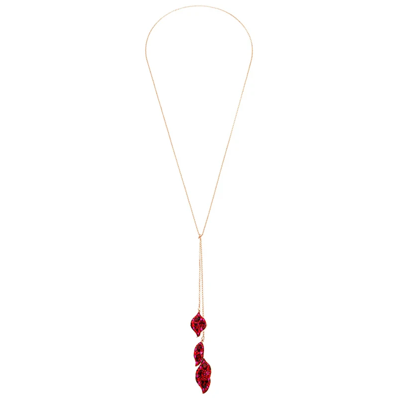 New GRACEFUL BLOOM Long Necklace Romantic Shiny Red Crystal Lady Jewelry for Girlfriend Fashion Classic
New GRACEFUL BLOOM Long Necklace Romantic Shiny Red Crystal Lady Jewelry for Girlfriend Fashion Classic