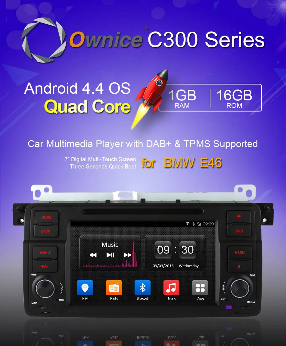 C500 OL-7956T Android 4.4 Quad Core Car GPS Navigation System for BMW E46 M3 Support DVR TPMS 
C500 OL-7956T Android 4.4 Quad Core Car GPS Navigation System for BMW E46 M3 Support DVR TPMS