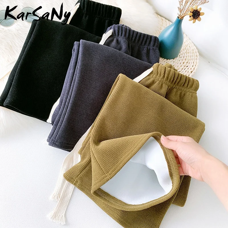 Wide Leg Pants Women Winter Thick Velvet Trousers Casual Loose Straight Pants With Fleece Warm Drawstring Pants For Women Gray
Wide Leg Pants Women Winter Thick Velvet Trousers Casual Loose Straight Pants With Fleece Warm Drawstring Pants For Women Gray