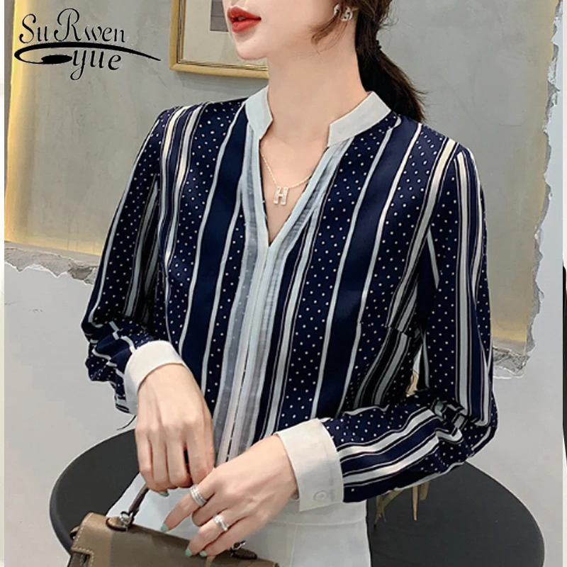 Casual Long Sleeve Striped Chiffon Blouse Women Tops and Blouse Elegant Polka Dot Autumn Shirt Office Lady Women 7017 50
Casual Long Sleeve Striped Chiffon Blouse Women Tops and Blouse Elegant Polka Dot Autumn Shirt Office Lady Women 7017 50