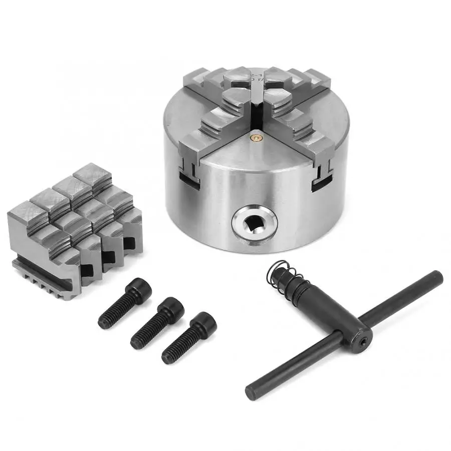 100mm K12-100 Lathe Chuck 4 Jaw Self-Centering With Extra Jaws Turning Machine Accessory | Инструменты