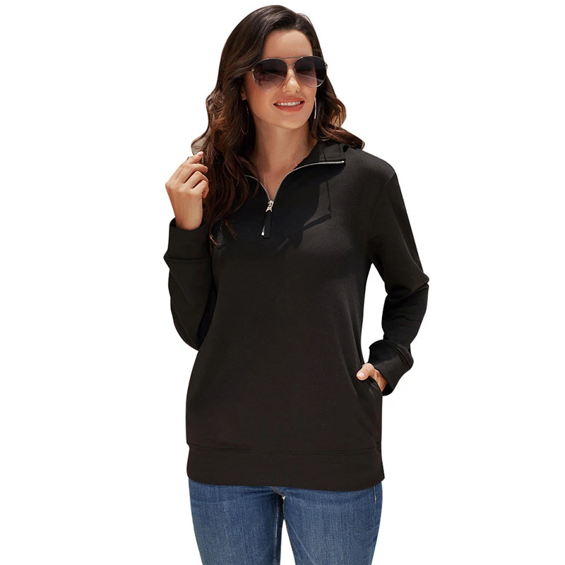 women's Stand collar sports suits autumn and winter new loose solid color high zipper Sweatshirt spring Ladies woman
women's Stand collar sports suits autumn and winter new loose solid color high zipper Sweatshirt spring Ladies woman