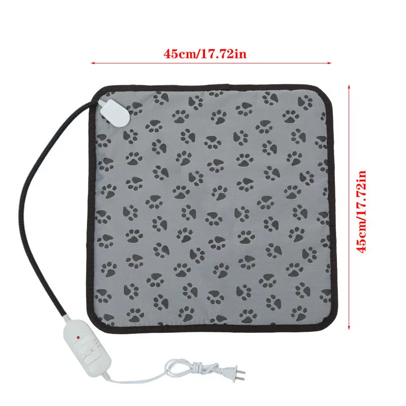 Cat Dog Electric Heating Pad Pets Blanket Durable Waterproof Pet Bed Mat Winter Warmer Pads Home Office Chair Heated Mat 45x45cm
Cat Dog Electric Heating Pad Pets Blanket Durable Waterproof Pet Bed Mat Winter Warmer Pads Home Office Chair Heated Mat 45x45cm