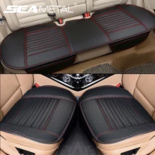 SEAMETAL PU Leather Car Seat Cover Universal Vehicle Seat Cushion Anti Slip Chair Protector Mat Waterproof Sweatproof Surface