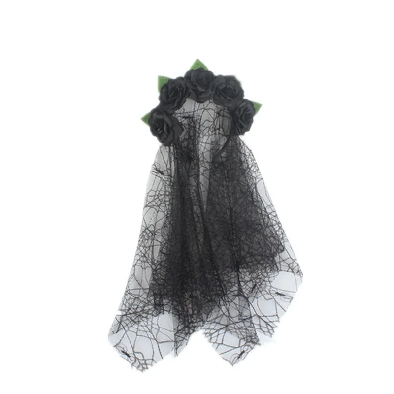 Day of The Dead Headband Bride Veil Corpse Fancy Dress Halloween Costume Party Accessories Women Mexican Red Rose Flower Crown
Day of The Dead Headband Bride Veil Corpse Fancy Dress Halloween Costume Party Accessories Women Mexican Red Rose Flower Crown