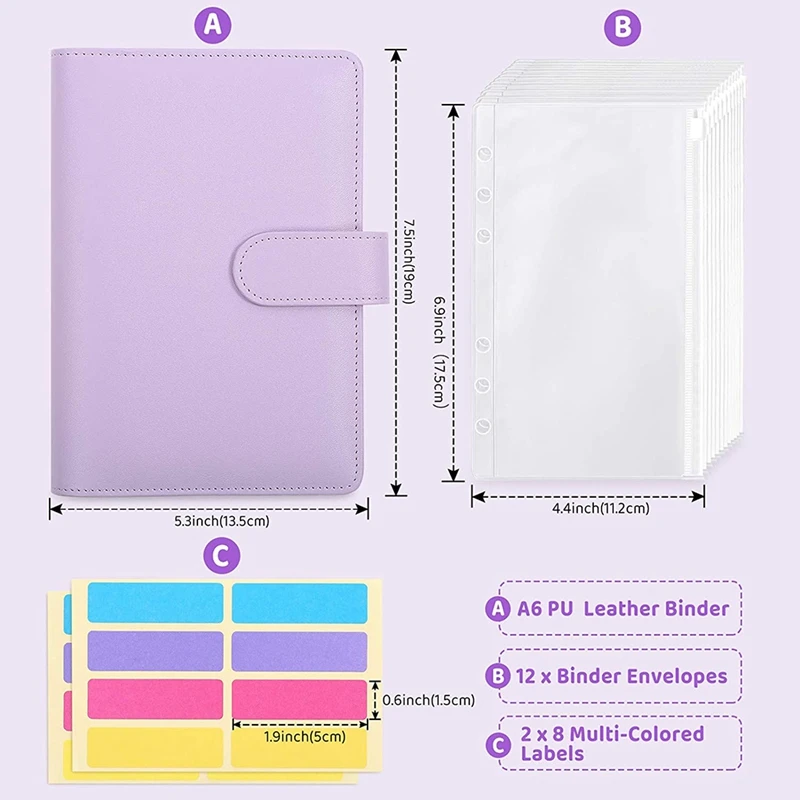 12 Pieces of Transparent Plastic A6 Binder Envelopes,Waterproof Cash Budget Envelope System,with Label Stickers
12 Pieces of Transparent Plastic A6 Binder Envelopes,Waterproof Cash Budget Envelope System,with Label Stickers