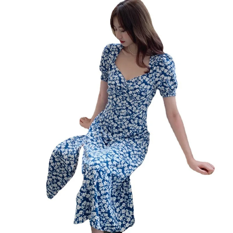 Little Daisy Retro Blue Broken Flower Square Collar Side Split Thin Dress Dress U Get Holiday Atmosphere Quality
Little Daisy Retro Blue Broken Flower Square Collar Side Split Thin Dress Dress U Get Holiday Atmosphere Quality