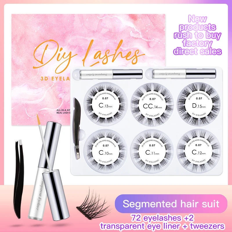 72Pcs Segmented Eyelash Vloeibare Eyeliner Individuele Cluster Wimpers Enten Fake Valse Wimpers Gratis Professionele Make Set
72Pcs Segmented Eyelash Vloeibare Eyeliner Individuele Cluster Wimpers Enten Fake Valse Wimpers Gratis Professionele Make Set