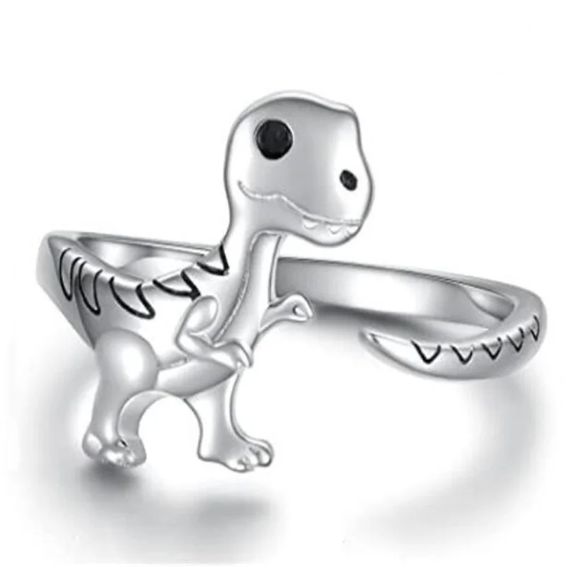 Creative Cute Silver Color Dinosaur Rings Adjustable Open Women's Rings Finger Accessories Fashion Jewelry
Creative Cute Silver Color Dinosaur Rings Adjustable Open Women's Rings Finger Accessories Fashion Jewelry