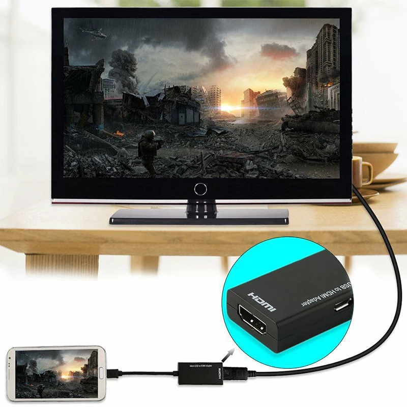 Кабель-адаптер Micro USB 2 0 к HDMI HDTV TV HD для сотового телефона Samsung LG S7 | Электроника