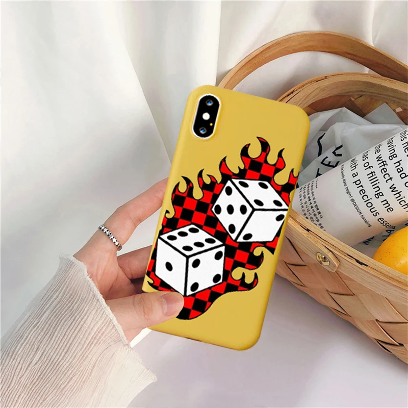 GYKZ Funnny Dice Fire Flame Checkboard Phone Case For iPhone 11 Pro XS MAX 7 X XR 6 6s 8 Plus Soft TPU Silicone Back Cover Shell
GYKZ Funnny Dice Fire Flame Checkboard Phone Case For iPhone 11 Pro XS MAX 7 X XR 6 6s 8 Plus Soft TPU Silicone Back Cover Shell