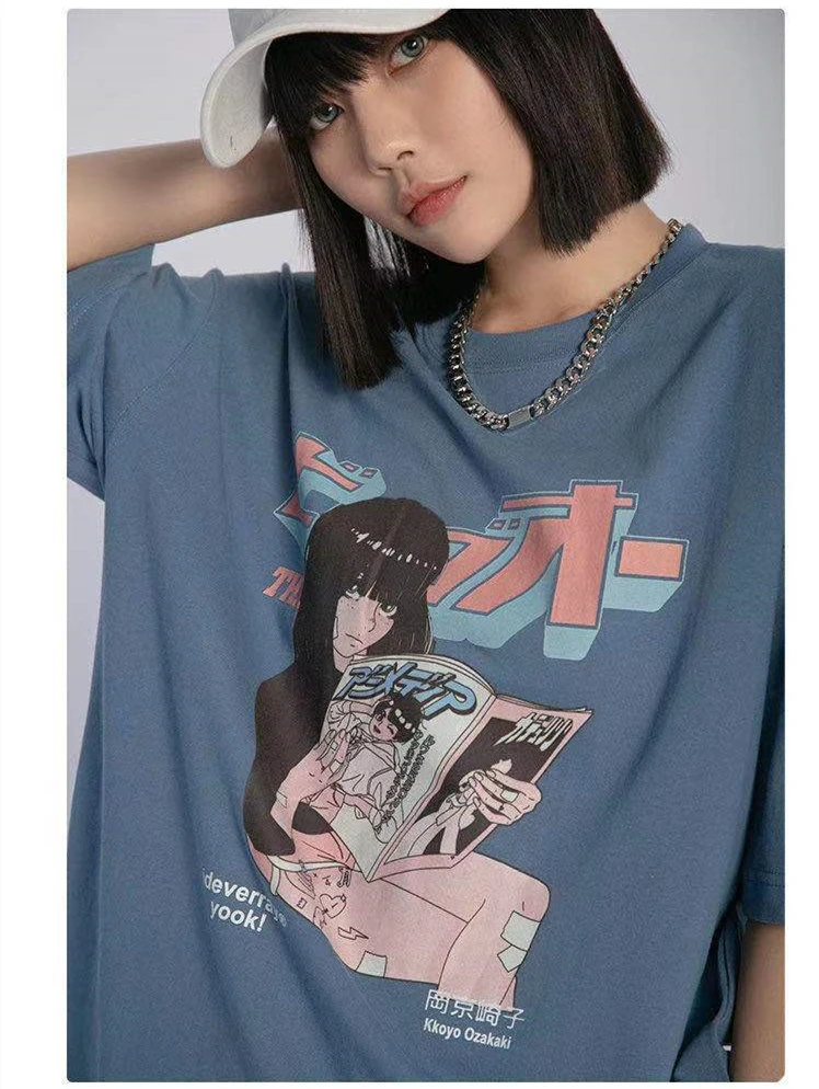 Hip Hop Cartoon Girl Japanese Kanji Print T Shirt Streetwear Harajuku T-Shirt 2021 Men Summer Short Sleeve Tshirt Tops Tees
Hip Hop Cartoon Girl Japanese Kanji Print T Shirt Streetwear Harajuku T-Shirt 2021 Men Summer Short Sleeve Tshirt Tops Tees
