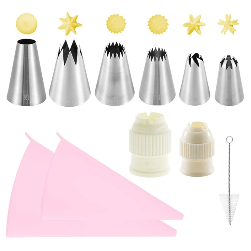 11 Pcs/Set Piping Bag Converter Icing Nozzles Tips Pastry Cupcake Cream Cake Decorating Supplies Kit Baking Tool
11 Pcs/Set Piping Bag Converter Icing Nozzles Tips Pastry Cupcake Cream Cake Decorating Supplies Kit Baking Tool