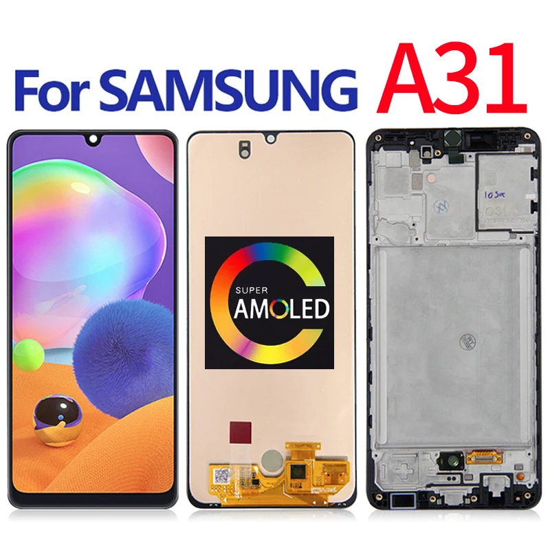 ЖК-дисплей Amoled для Samsung Galaxy A31, сенсорный экран с дигитайзером в сборе, Замена для Samsung A315, A315F
ЖК-дисплей Amoled для Samsung Galaxy A31, сенсорный экран с дигитайзером в сборе, Замена для Samsung A315, A315F