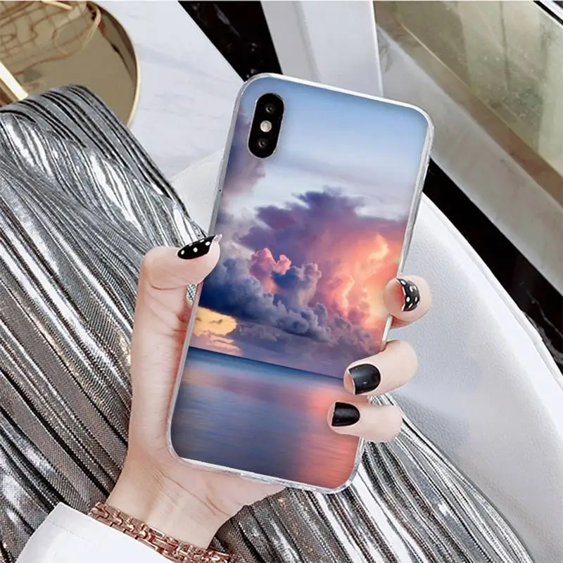 YNDFCNB sky space Sunset Cloud Art Phone Case For iPhone X XS MAX 6 6s 7 7plus 8 8Plus 5 5S se 2020 XR 12 11 pro max case