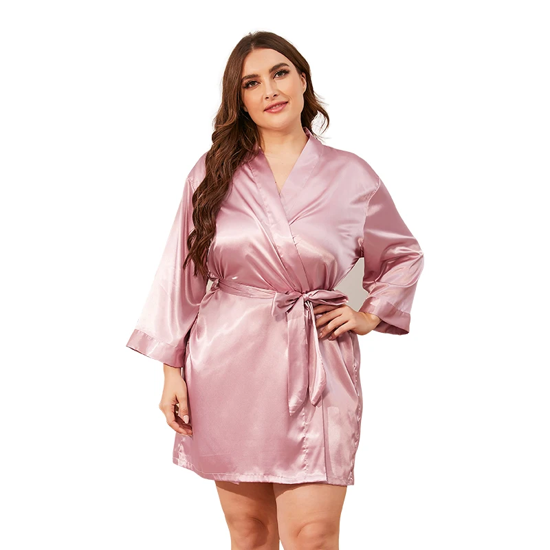 High Quality Sleepwear for Women Silk Robe Bath Gown Women Simplicity Bathrobe Plus Size Robe Lady Sexy Robes Satin Dressing 
High Quality Sleepwear for Women Silk Robe Bath Gown Women Simplicity Bathrobe Plus Size Robe Lady Sexy Robes Satin Dressing