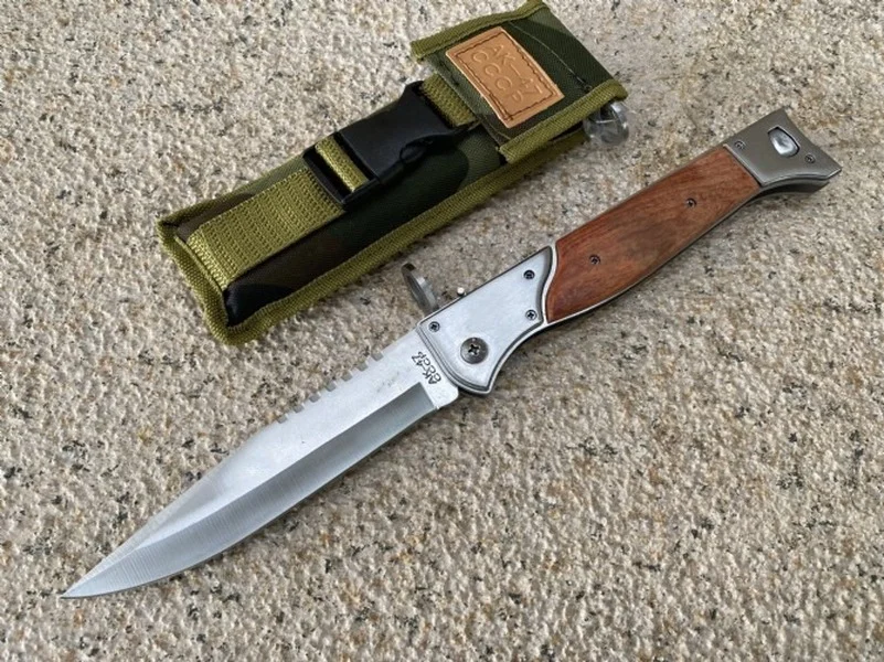 Большой сатиновый нож M9 с лезвием 5cr13 Тактический карманный складной