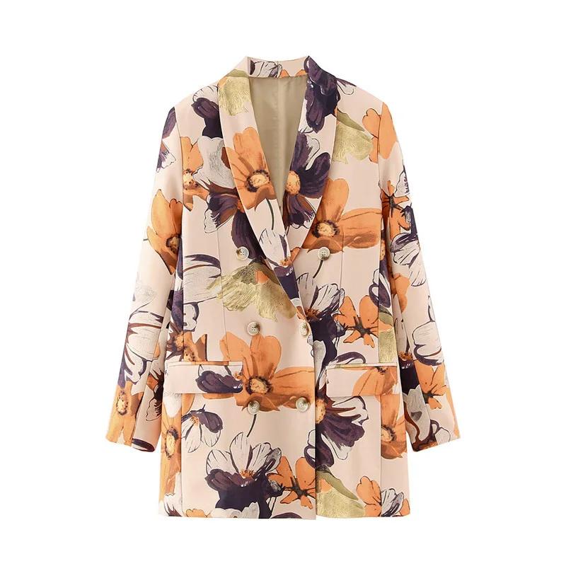 Women's Wear Fall 2020 Abstract Printed Double-breasted Suit Jacket Blazers Oversided A8PS644 
Women's Wear Fall 2020 Abstract Printed Double-breasted Suit Jacket Blazers Oversided A8PS644
