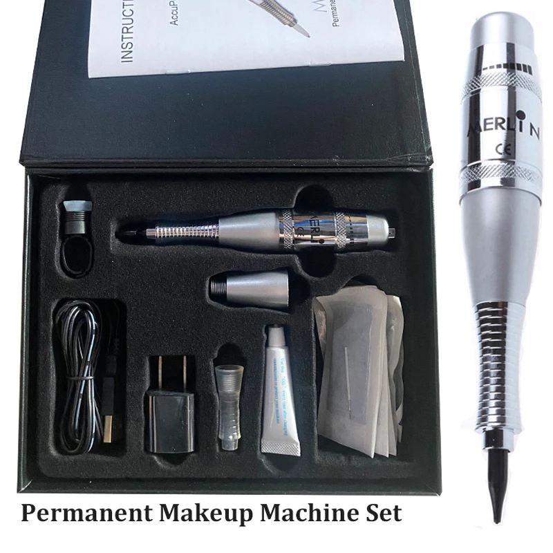 Merlin Tattoo Machine Permanent Makeup Machine with Tattoo Pen Gun and Needles Power Supply Eyebrow Pen Tattoo Kit
Merlin Tattoo Machine Permanent Makeup Machine with Tattoo Pen Gun and Needles Power Supply Eyebrow Pen Tattoo Kit