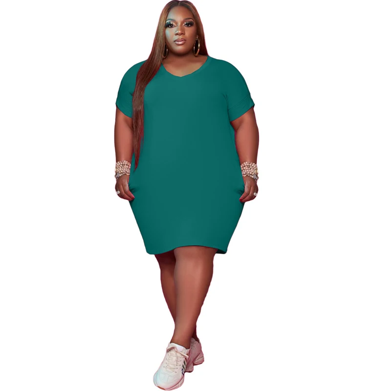 Women Plus Size Summer Dress 2021 Solid Short Sleeve Casual Ladies Oversize Mini Dresses Loose O-neck Basic Vestidos Clothing
Women Plus Size Summer Dress 2021 Solid Short Sleeve Casual Ladies Oversize Mini Dresses Loose O-neck Basic Vestidos Clothing