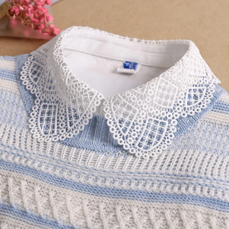Elegant Lace Hollow Detachable Shirt Collar Ladies White Black Fake Collar Shirt False Collar Shirt Lapel Blouse Tops Cravat
Elegant Lace Hollow Detachable Shirt Collar Ladies White Black Fake Collar Shirt False Collar Shirt Lapel Blouse Tops Cravat