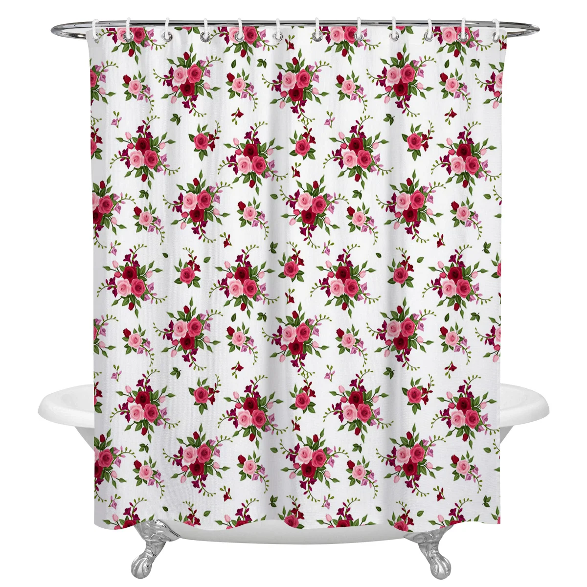 Red Rose Flower Plant Shower Curtain Polyester Fabric Waterproof Shower Curtains Modern Bathroom Curtain
Red Rose Flower Plant Shower Curtain Polyester Fabric Waterproof Shower Curtains Modern Bathroom Curtain