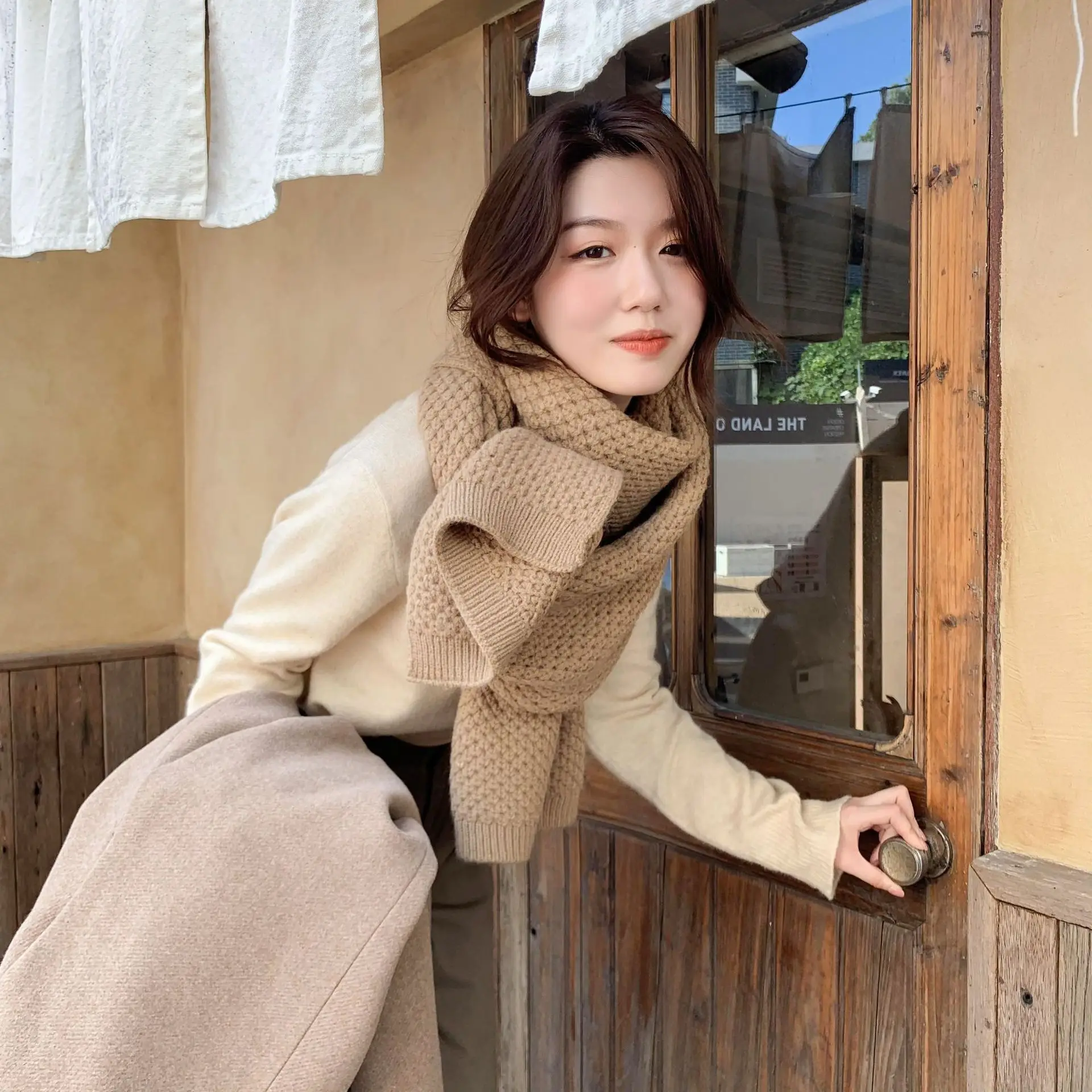 long scarf wool knitted scarf warm solid shawl. Multifunction imitate Cashmere Scarves wrap
long scarf wool knitted scarf warm solid shawl. Multifunction imitate Cashmere Scarves wrap