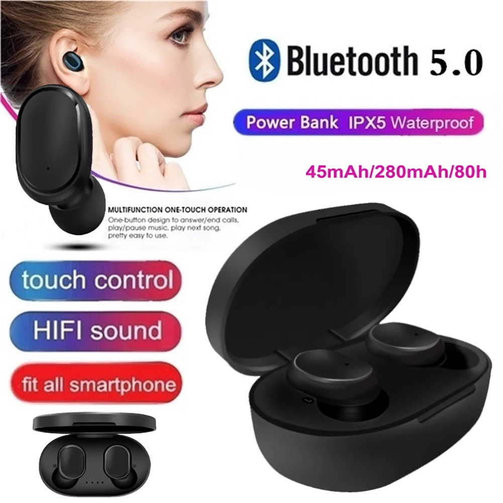 TWS Bluetooth 5.0 Earphone for Xiaomi Mi Redmi AirDots Wireless Earphone with Carry cover for Xiaomi Mi Redmi Airdots
TWS Bluetooth 5.0 Earphone for Xiaomi Mi Redmi AirDots Wireless Earphone with Carry cover for Xiaomi Mi Redmi Airdots