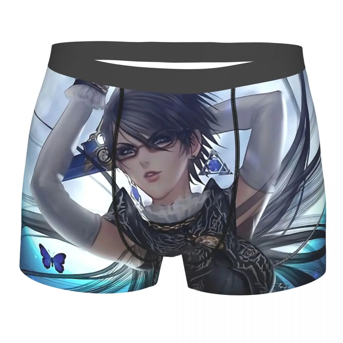 Трусы Bayonetta мужские хлопковые пикантное нижнее белье шорты с крыльями бабочки