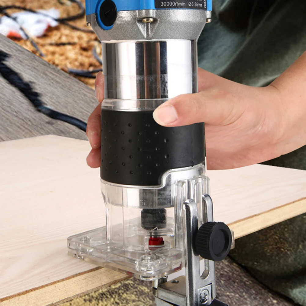 Electric Trimmer 220V 800W Wood Hand Router 30000RPM Milling Engraving Slotting Trimming Machine Hand Carving Tool Woodworking
Electric Trimmer 220V 800W Wood Hand Router 30000RPM Milling Engraving Slotting Trimming Machine Hand Carving Tool Woodworking