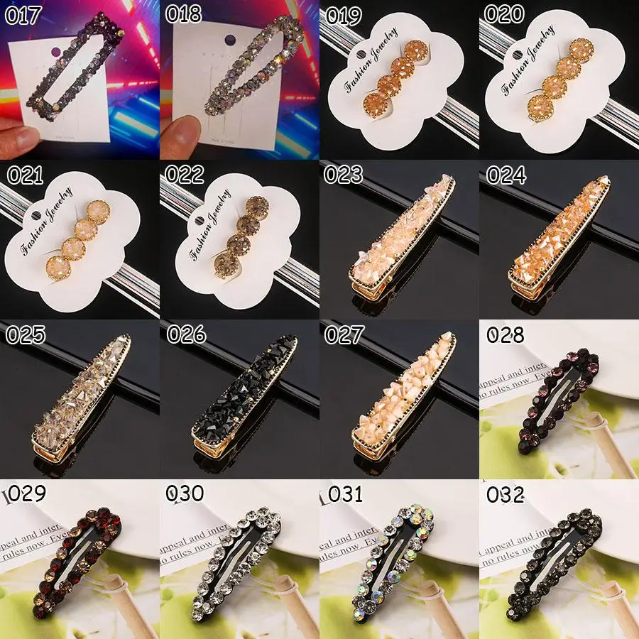 40 Styles Hair Accessories Shiny Rhinestone Elegant BB Clip Hairpin Women Girls Barrettes Hairclip Hairgrip Headdress
40 Styles Hair Accessories Shiny Rhinestone Elegant BB Clip Hairpin Women Girls Barrettes Hairclip Hairgrip Headdress