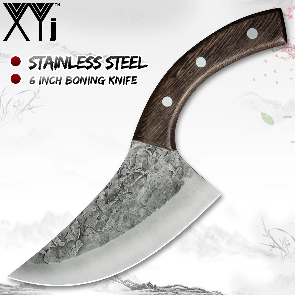 XYj Stainless Steel Kitchen Cooking Tool Boning Butcher Knife Sharp Durable Blade Full Tang Handle Outdoor Camping Accessory
XYj Stainless Steel Kitchen Cooking Tool Boning Butcher Knife Sharp Durable Blade Full Tang Handle Outdoor Camping Accessory