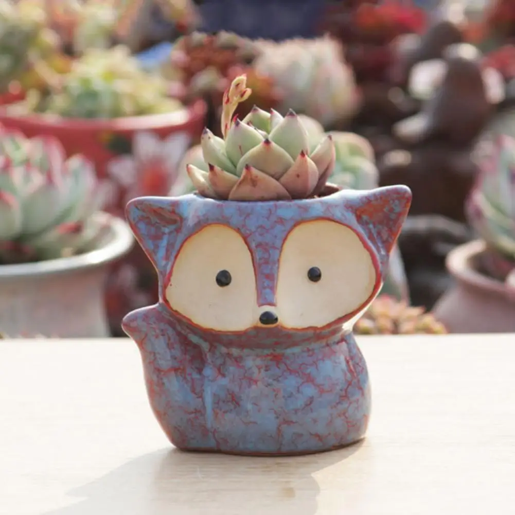 4Pcs Attractive Plant Pot Portable Lightweight Ceramic Cartoon Corrosion Resistant Fox Shape Succulent Holder Planter for Garden
4Pcs Attractive Plant Pot Portable Lightweight Ceramic Cartoon Corrosion Resistant Fox Shape Succulent Holder Planter for Garden