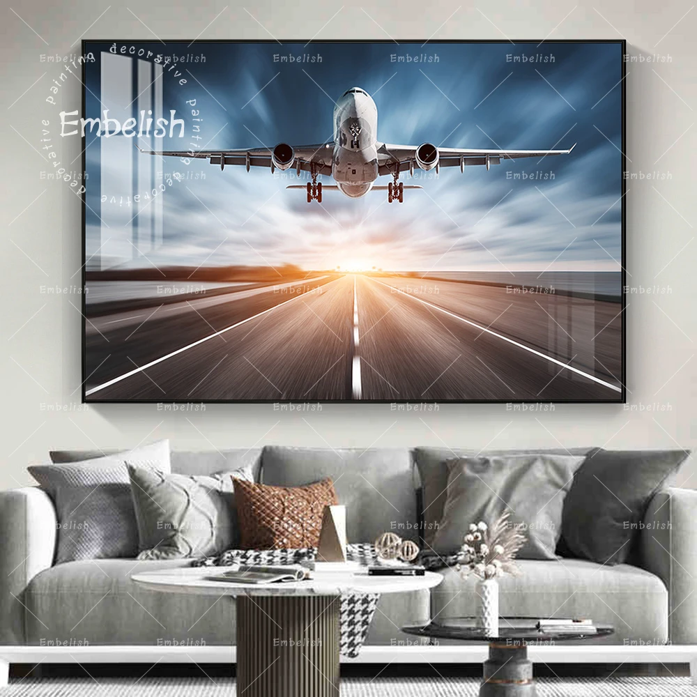 Embelish Sunset Airplane Flying Over Road Landscape Wall Pictures For Living Room Modern Home Decor Posters HD Canvas Paintings
Embelish Sunset Airplane Flying Over Road Landscape Wall Pictures For Living Room Modern Home Decor Posters HD Canvas Paintings