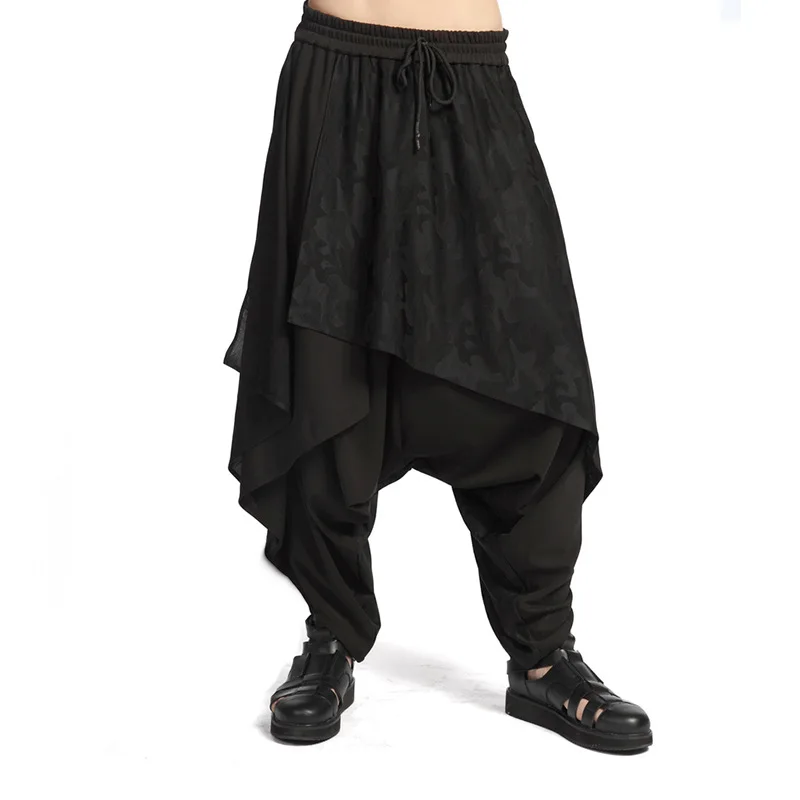 Dark black non mainstream new men's casual pants loose wide leg pants hairstylist young Harlan Leggings Capris
Dark black non mainstream new men's casual pants loose wide leg pants hairstylist young Harlan Leggings Capris