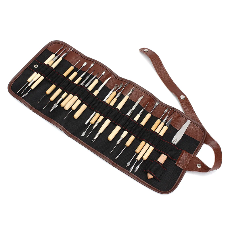 23Pcs/Set Pottery Clay Sculpture Carving Modelling Ceramic Wooden Tools Kit Diy Craft For Home Handwork Supplies
23Pcs/Set Pottery Clay Sculpture Carving Modelling Ceramic Wooden Tools Kit Diy Craft For Home Handwork Supplies