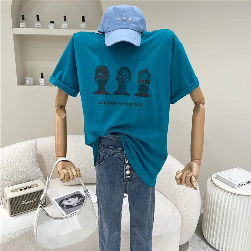 NewWomen's Spring Summer 2021 NewCartoon portrait letter printed short sleeve T-shirt
NewWomen's Spring Summer 2021 NewCartoon portrait letter printed short sleeve T-shirt