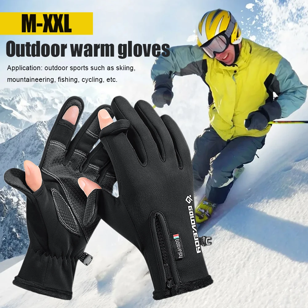 Winter Mountaineering gloves Winter Warm Touch Screen Gloves 2-Cut Fingers Tactical Gloves Gloves for Fishing Cycling Running
Winter Mountaineering gloves Winter Warm Touch Screen Gloves 2-Cut Fingers Tactical Gloves Gloves for Fishing Cycling Running