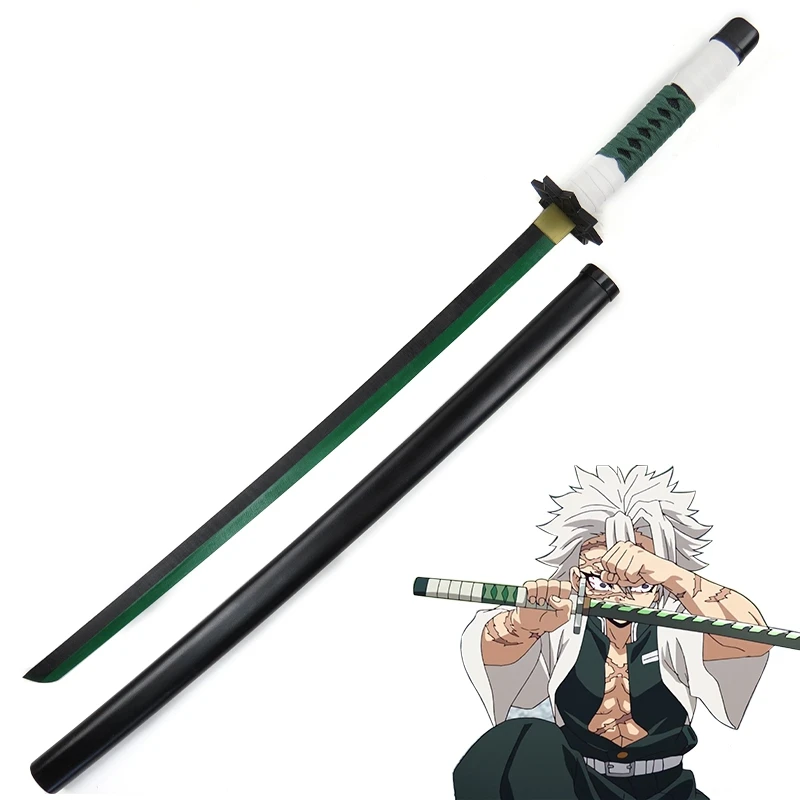 Аниме Демон Истребительница Kimetsu без Yaiba Косплэй Shinazugawa Sanemi деревянный меч для
