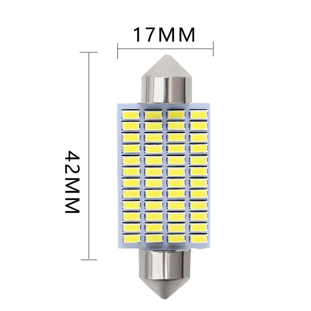 4PCS Car License Plate Lights 42mm Super White 48-SMD 3014 LED 6000K DOME MAP Interior Light 578 211-2 Direct Replacement
4PCS Car License Plate Lights 42mm Super White 48-SMD 3014 LED 6000K DOME MAP Interior Light 578 211-2 Direct Replacement