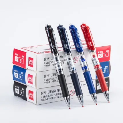 

Deli S01 Gel Pen 0.5mm Office Supplies Stationery Gel Pens For Students Writing High Quality Gel Pen 12 Pens / Box