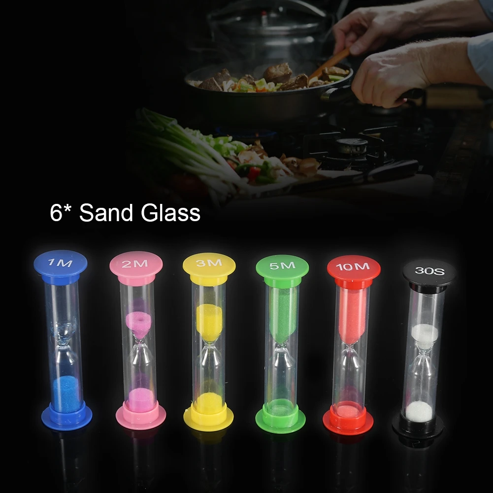 6pcs/ Set MiNi Glass Sand Clock For Teeth Gadget Toothbrush Swivel Sand Timer Shower Timer Multicolor Kids Hourglass Decoration
6pcs/ Set MiNi Glass Sand Clock For Teeth Gadget Toothbrush Swivel Sand Timer Shower Timer Multicolor Kids Hourglass Decoration