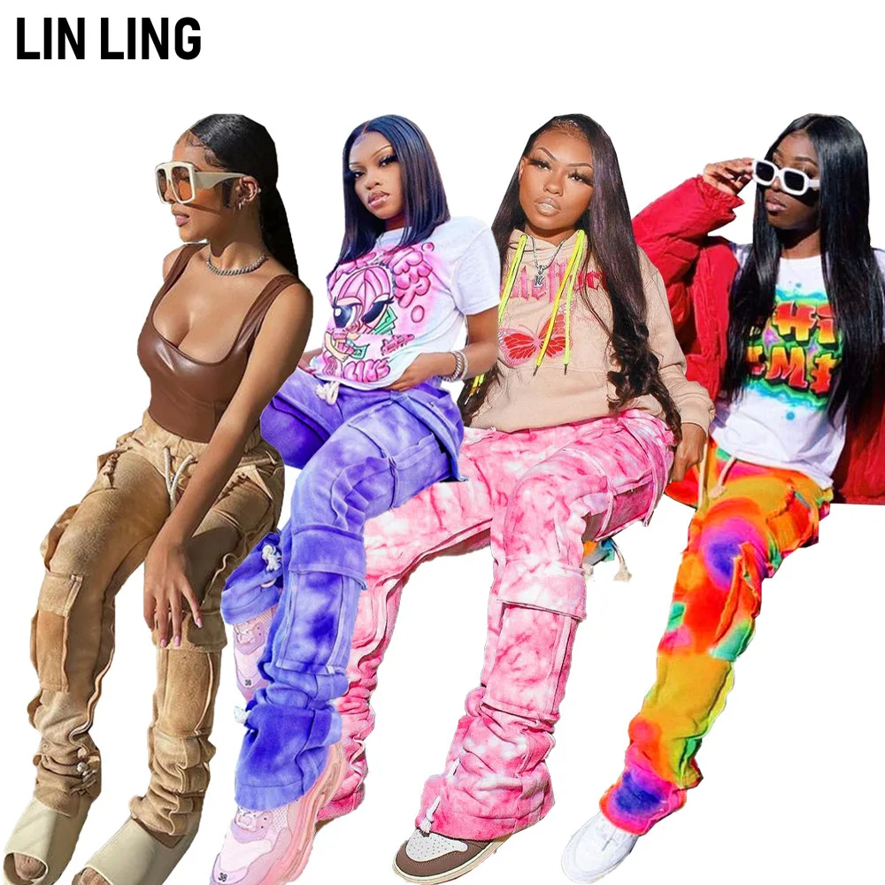 LINGLING 2021 new street fashion printed multi bag overalls women bottoms pants drawstring sweatpants
LINGLING 2021 new street fashion printed multi bag overalls women bottoms pants drawstring sweatpants