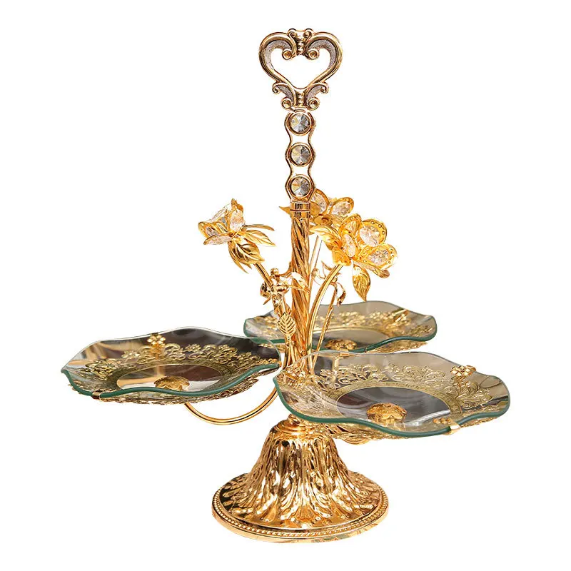 Living room home fruit plate European-style light luxury retro tempered glass multi-layered hand-held iron snack candy plate
Living room home fruit plate European-style light luxury retro tempered glass multi-layered hand-held iron snack candy plate