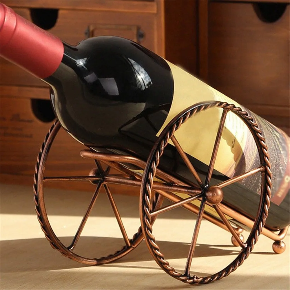 Red Wine Rack Bronze Iron Wheels Design Kitchen Wine Holder Home Bar Decor Shelf Display Beer Whisky Wine Bottles Holders
Red Wine Rack Bronze Iron Wheels Design Kitchen Wine Holder Home Bar Decor Shelf Display Beer Whisky Wine Bottles Holders