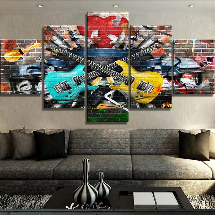 Guitar Graffiti Musical Instruments Diamond Painting 5 Piece Diy Full Square Round Drill Diamond Embroidery Mosaic 5D Needlework Home Decor Gift AA1833
Guitar Graffiti Musical Instruments Diamond Painting 5 Piece Diy Full Square Round Drill Diamond Embroidery Mosaic 5D Needlework Home Decor Gift AA1833