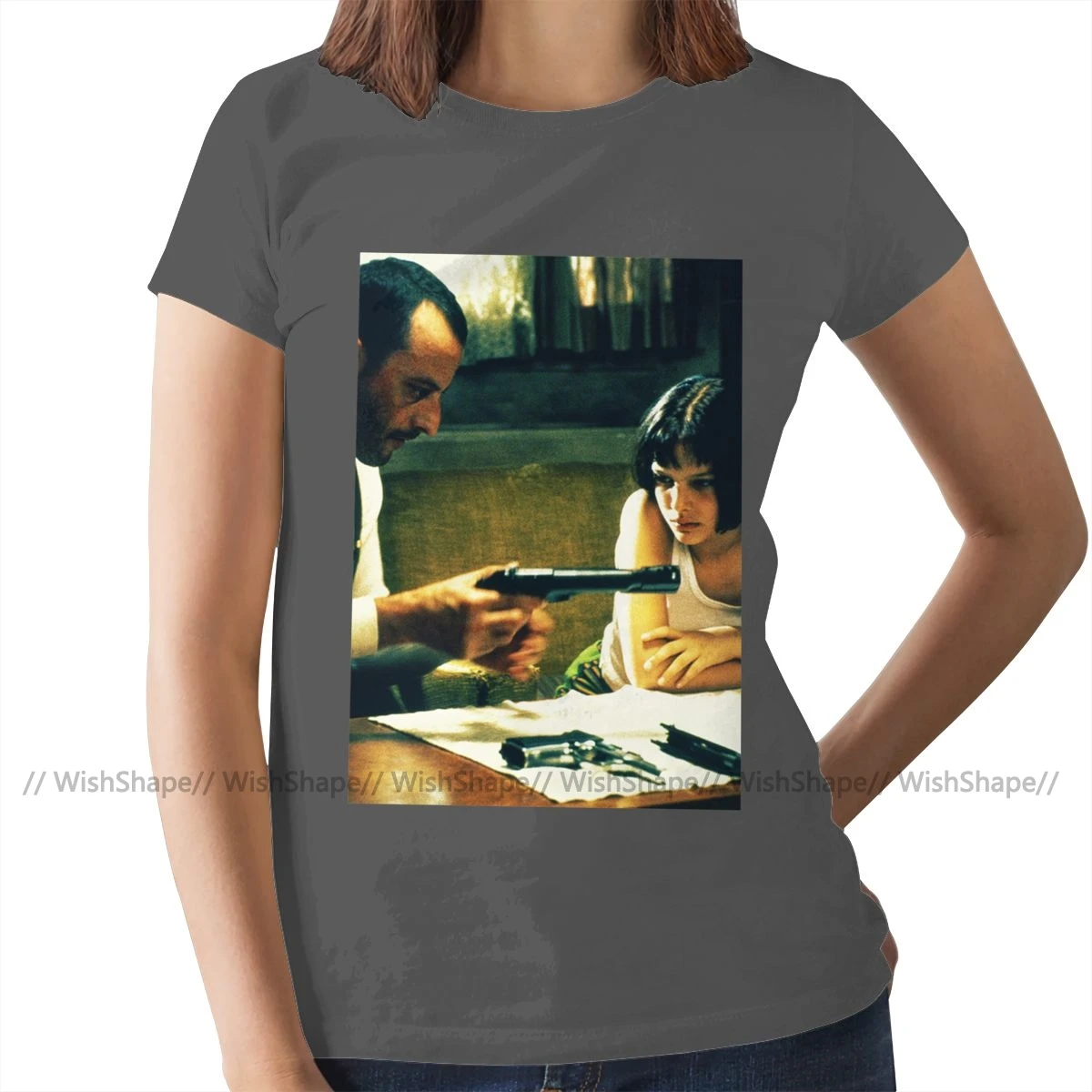 Leon профессиональная футболка Натали Портман женская с круглым вырезом и принтом