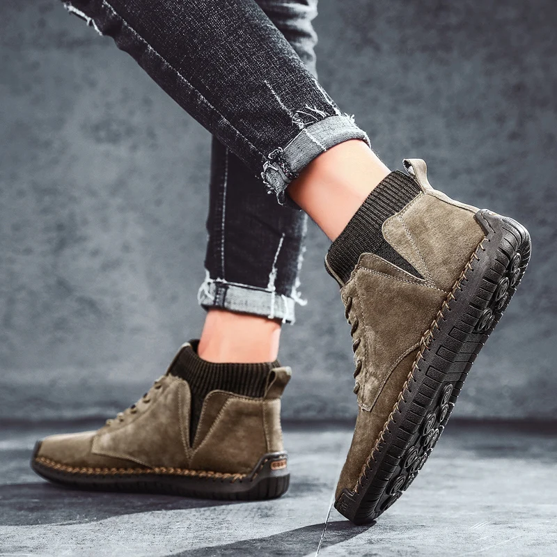 Boot Leather Man Men's Casual Wear Mens Brown Boots Home Desert Men Leisure Shoes Fashion Italian Leather For Loafers
Boot Leather Man Men's Casual Wear Mens Brown Boots Home Desert Men Leisure Shoes Fashion Italian Leather For Loafers