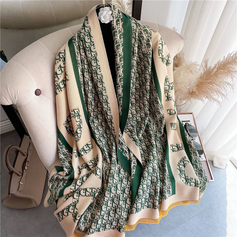 Luxury Cashmere Pashmina Scarf for Women Print Letter Warm Thick Blanket Ladies Shawl Wrap Headkerchief Bufanda Poncho 2021 New
Luxury Cashmere Pashmina Scarf for Women Print Letter Warm Thick Blanket Ladies Shawl Wrap Headkerchief Bufanda Poncho 2021 New