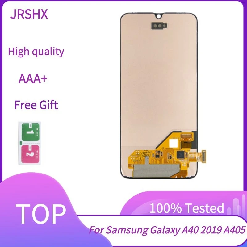 Super AMOLED For Samsung A40 LCD A405 LCD display touch Screen Digitizer Assembly with frame a40 screen replacement repair parts
Super AMOLED For Samsung A40 LCD A405 LCD display touch Screen Digitizer Assembly with frame a40 screen replacement repair parts